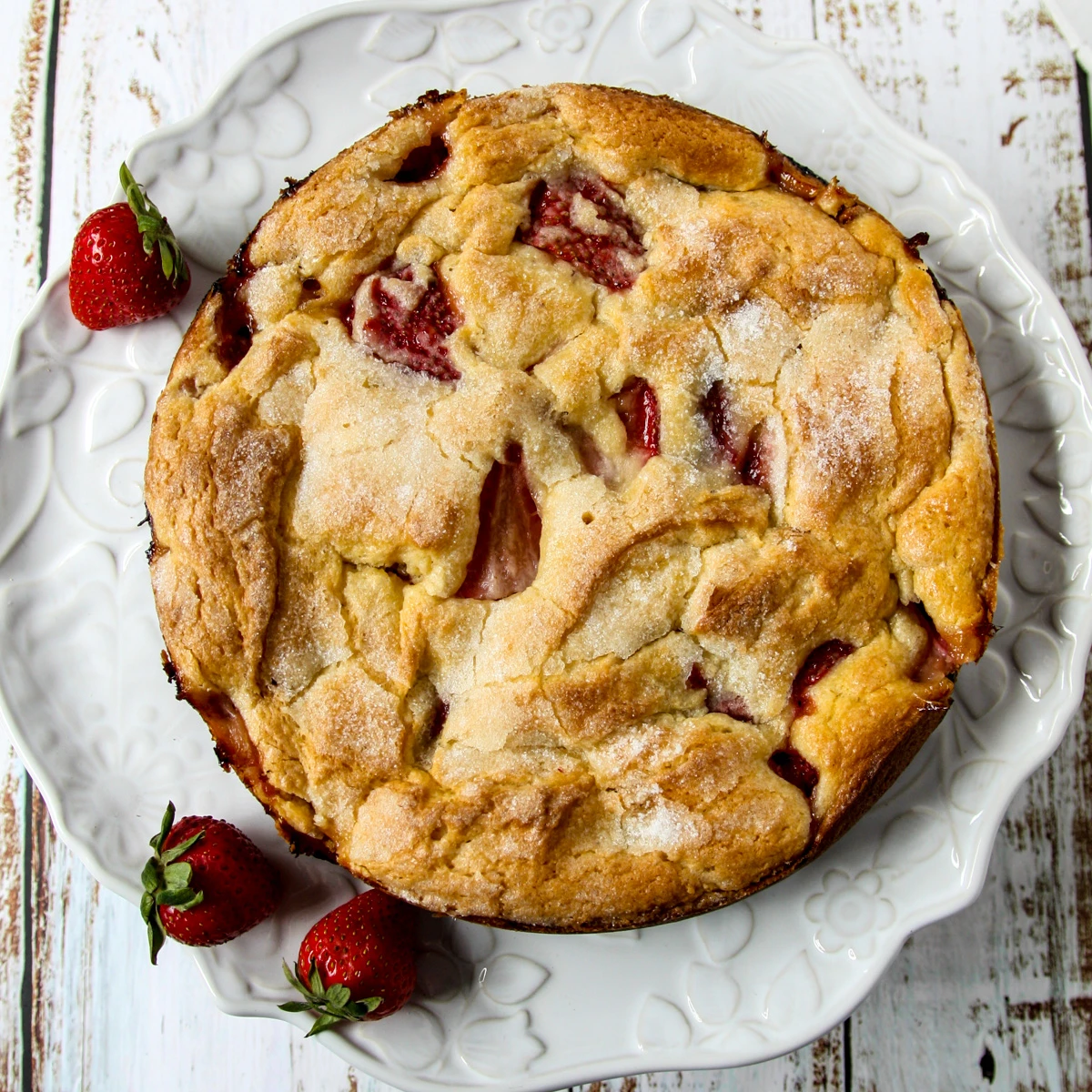 French strawberry cake