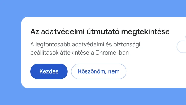 Egy elkülönített modul azt kérdezi a felhasználótól, hogy szeretné-e felfedezni az Adatvédelmi útmutatót.