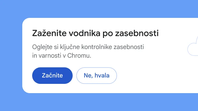Izoliran modul poziva uporabnike, ali želijo raziskati Vodnik po zasebnosti.